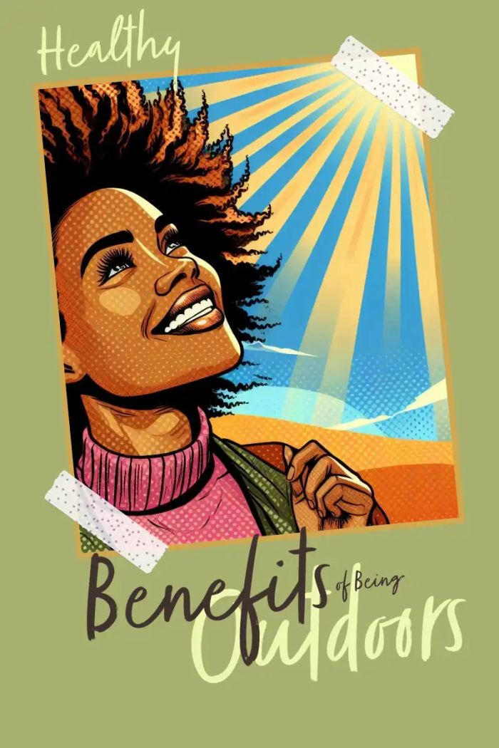 A happy hiker enjoying walking outdoors