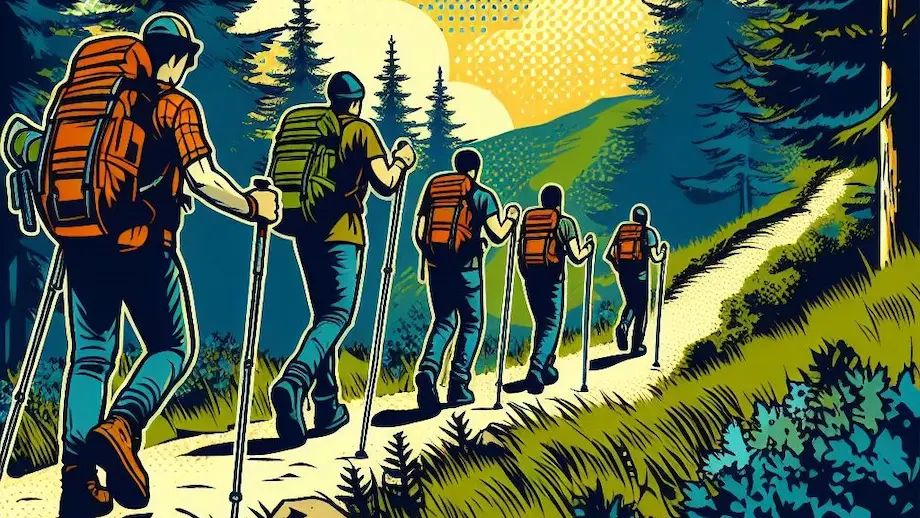 A hiker at the summit